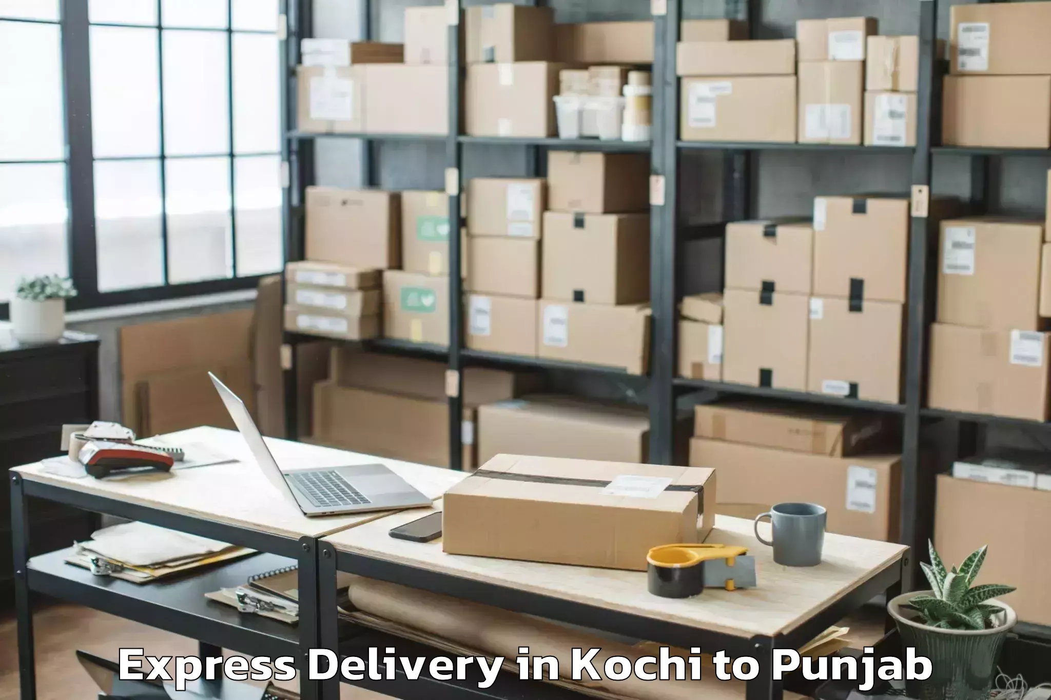 Book Kochi to Ludhiana East Express Delivery